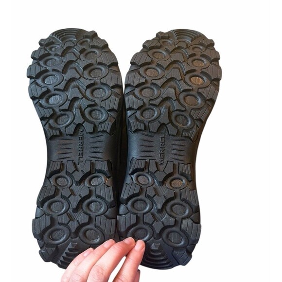 Merrell Moc 3 1TRL Slip 8 Moab Speed Gore Tex Black Trainers Calf Hair Shoe Mens main image 5
